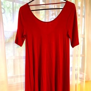 Red low back mini dress